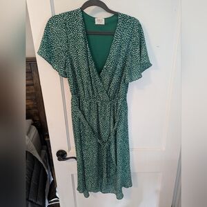 Sienna Sky Green Polka Dot Dress